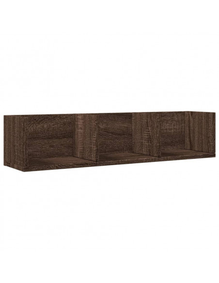 Armadietto a Muro Rovere Marrone 75x18x16,5cm Legno Multistrato