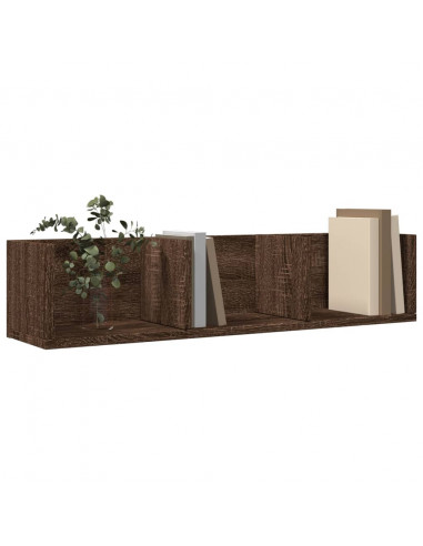 Armadietto a Muro Rovere Marrone 75x18x16,5cm Legno Multistrato