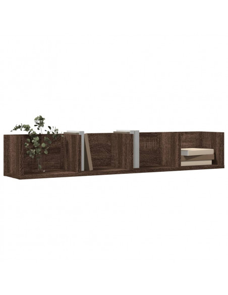 Armadietto a Muro Rovere Marrone 99x18x16,5cm Legno Multistrato