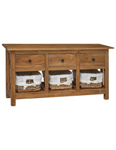 Credenza in Legno Massello di Recupero 100x30x50 cm