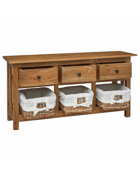Credenza in Legno Massello di Recupero 100x30x50 cm