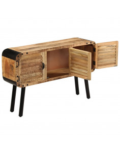Credenza in Legno Massello di Mango 120x30x76 cm 2
