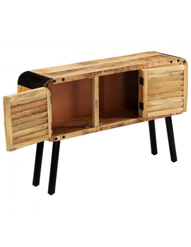Credenza in Legno Massello di Mango 120x30x76 cm