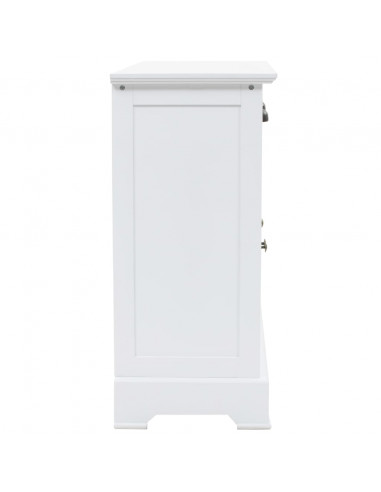 Credenza con 3 Ante in MDF e Legno di Pino 105x35x77,5 cm