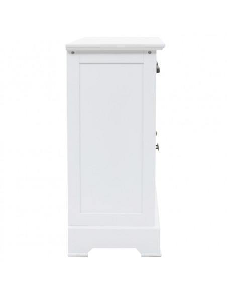 Credenza con 3 Ante in MDF e Legno di Pino 105x35x77,5 cm