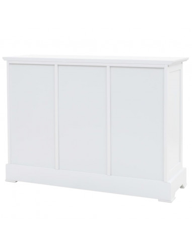 Credenza con 3 Ante in MDF e Legno di Pino 105x35x77,5 cm