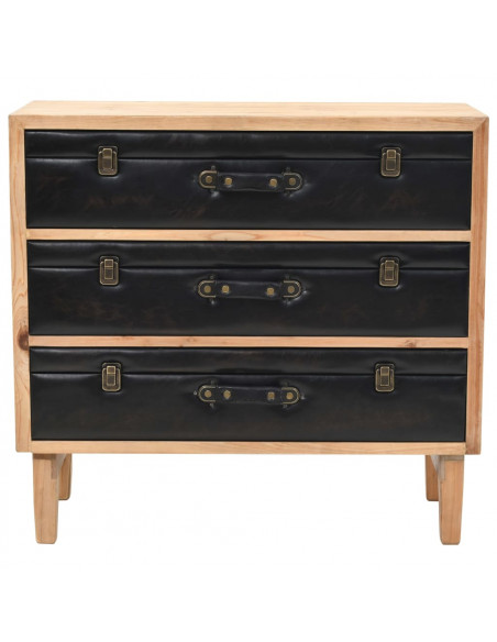 Cassettiera in Legno Massello di Abete 80x36x75 cm