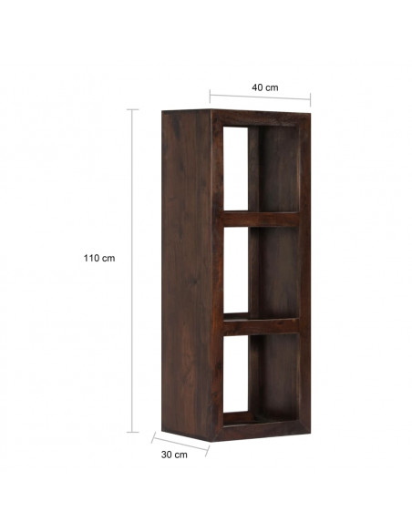 Mobiletto Consolle in Legno Massello di Acacia 40x30x110 cm