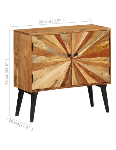 Credenza in Legno Massello di Mango 85x30x75 cm