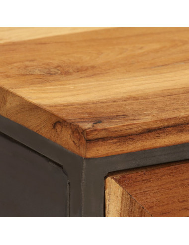 Credenza in Teak Recuperato e Acciaio 65x30x70 cm