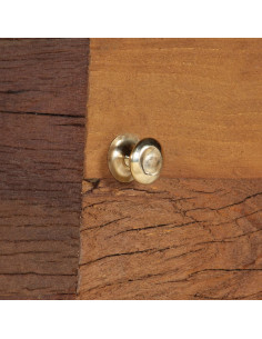 Credenza in Legno Massello di Recupero 110x30x75 cm Marrone 2