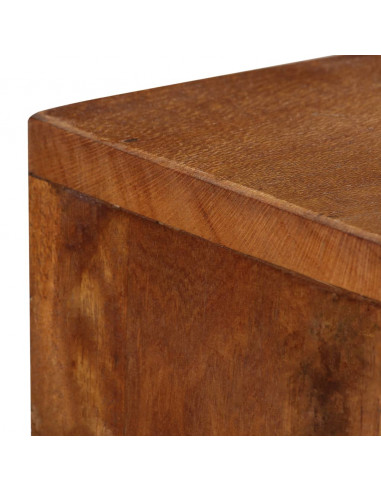 Credenza in Legno Massello di Recupero 110x30x75 cm Marrone