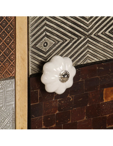 Credenza 120x30x75 cm Legno Massello di Mango