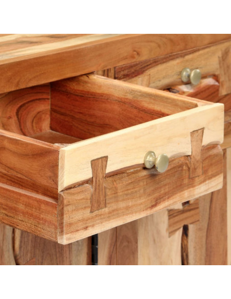 Credenza 120x35x75 cm in Legno Massello di Acacia