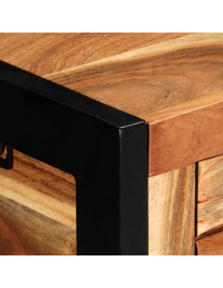 Credenza 120x35x75 cm in Legno Massello di Acacia