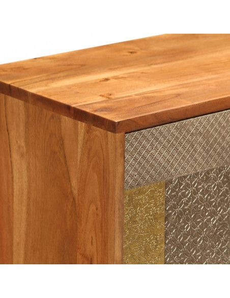 Credenza 80x30x75 cm in Legno Massello di Acacia