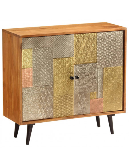 Credenza 80x30x75 cm in Legno Massello di Acacia