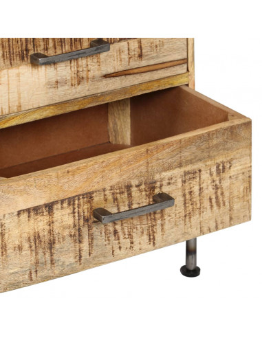 Cassettiera 45x35x106 cm in Legno Massello di Mango