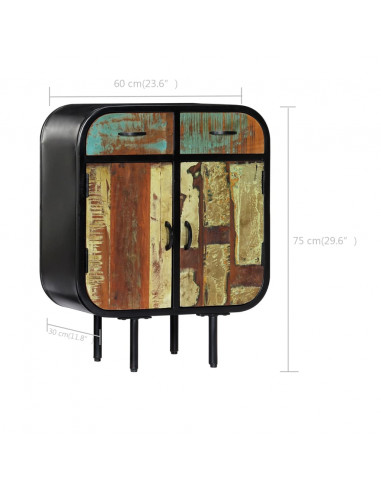 Credenza 60x30x75 cm in Legno Massello di Recupero