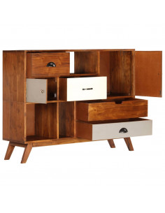 Credenza 115x35x86 cm Legno Massello di Acacia 2