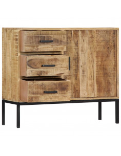 Credenza 88x30x71 cm Legno Massello di Mango 2