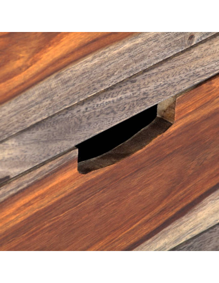 Credenza Grigia 160x40x75 cm in Legno Massello di Sheesham