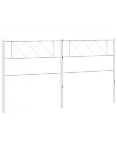Testiera in Metallo Bianco 180 cm
