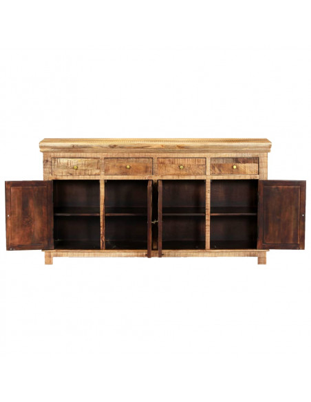 Credenza con 4 Cassetti 160x40x85 cm Legno Massello di Mango