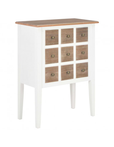 Credenza Bianca 54x30x80 cm in Legno Massello