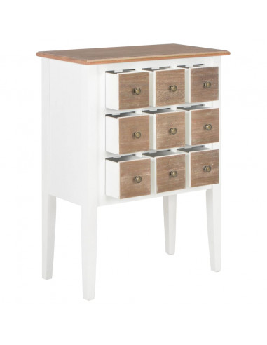 Credenza Bianca 54x30x80 cm in Legno Massello