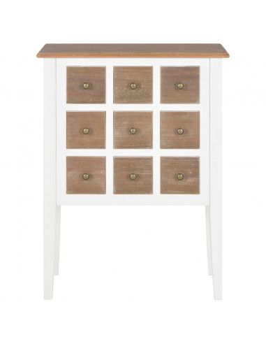 Credenza Bianca 54x30x80 cm in Legno Massello