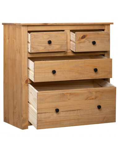 Credenza 80x40x83 cm in Legno Massello di Pino Panama Range