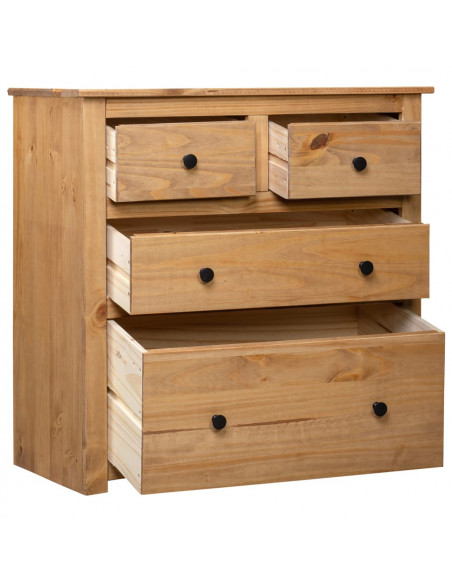 Credenza 80x40x83 cm in Legno Massello di Pino Panama Range