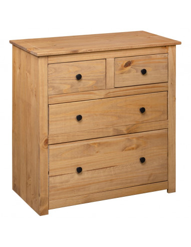 Credenza 80x40x83 cm in Legno Massello di Pino Panama Range