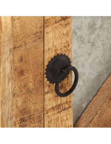 Comodino 40x30x50 cm in Legno Massello di Mango