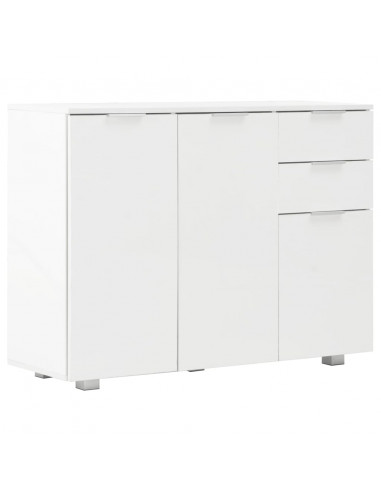 Credenza Bianco Lucido 107x35x80,5 cm