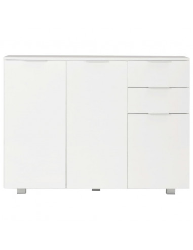 Credenza Bianco Lucido 107x35x80,5 cm