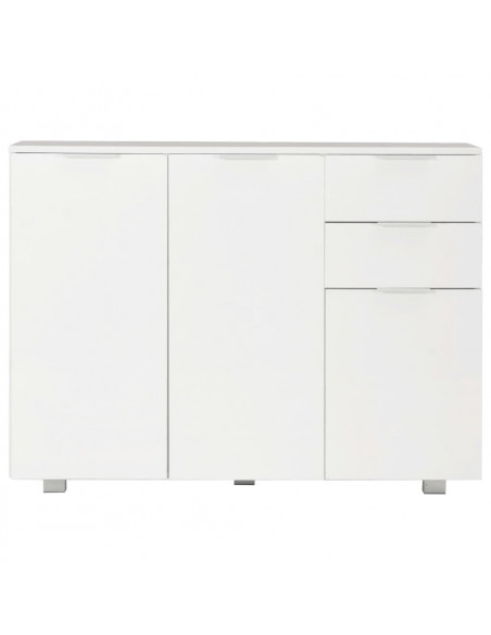 Credenza Bianco Lucido 107x35x80,5 cm