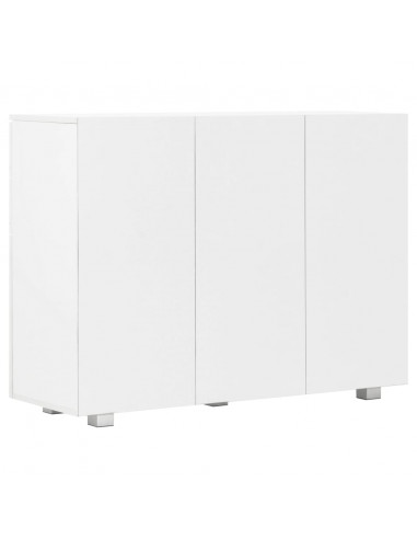 Credenza Bianco Lucido 107x35x80,5 cm