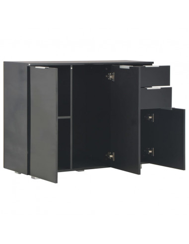 Credenza Nero Lucido 107x35x80,5 cm
