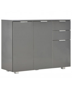 Credenza Grigio Lucido 107x35x80,5 cm 2