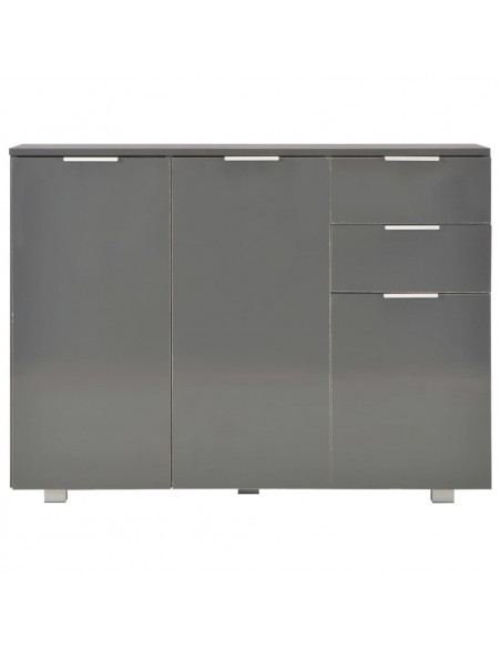 Credenza Grigio Lucido 107x35x80,5 cm