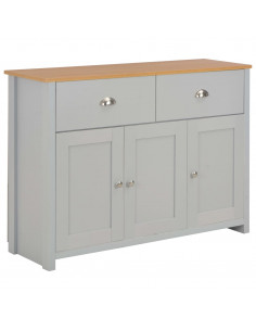 Credenza Grigia 112x35x81 cm 2