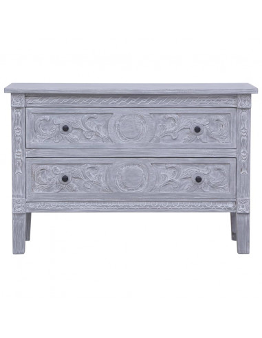 Credenza con 2 Cassetti 90x30x60 cm in Legno Massello di Mogano