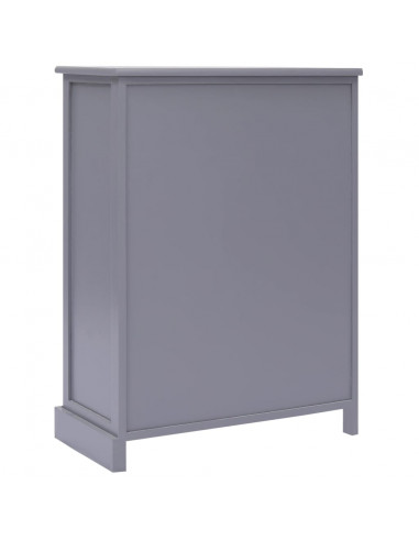 Credenza con 10 Cassetti Grigia 113x30x79 cm in Legno