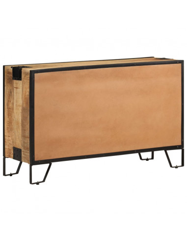 Credenza 100x31x60 cm in Legno Massello di Mango Grezzo
