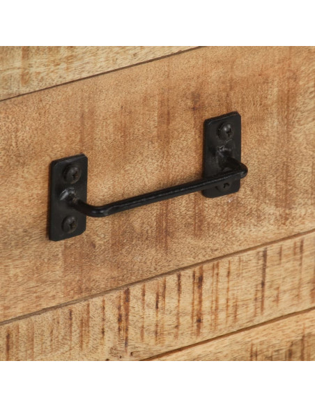 Credenza 100x31x60 cm in Legno Massello di Mango Grezzo
