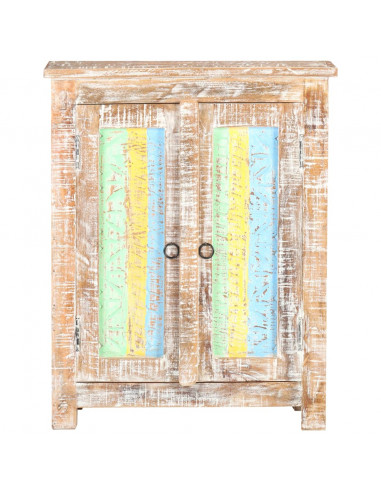 Credenza 61x35x76 cm in Legno Grezzo di Acacia