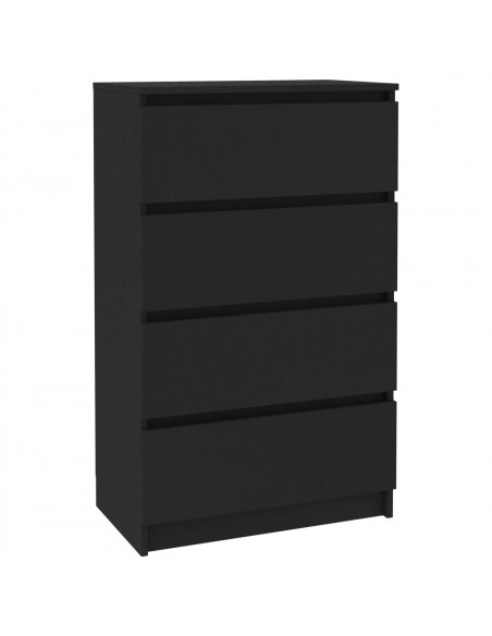 Credenza Nera 60x35x98,5 cm in Legno Multistrato