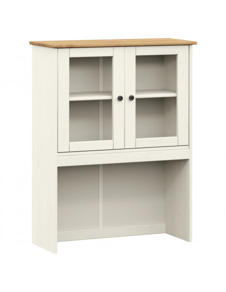 Credenza VIGO Bianca 78x40x175 cm in Legno Massello di Pino
